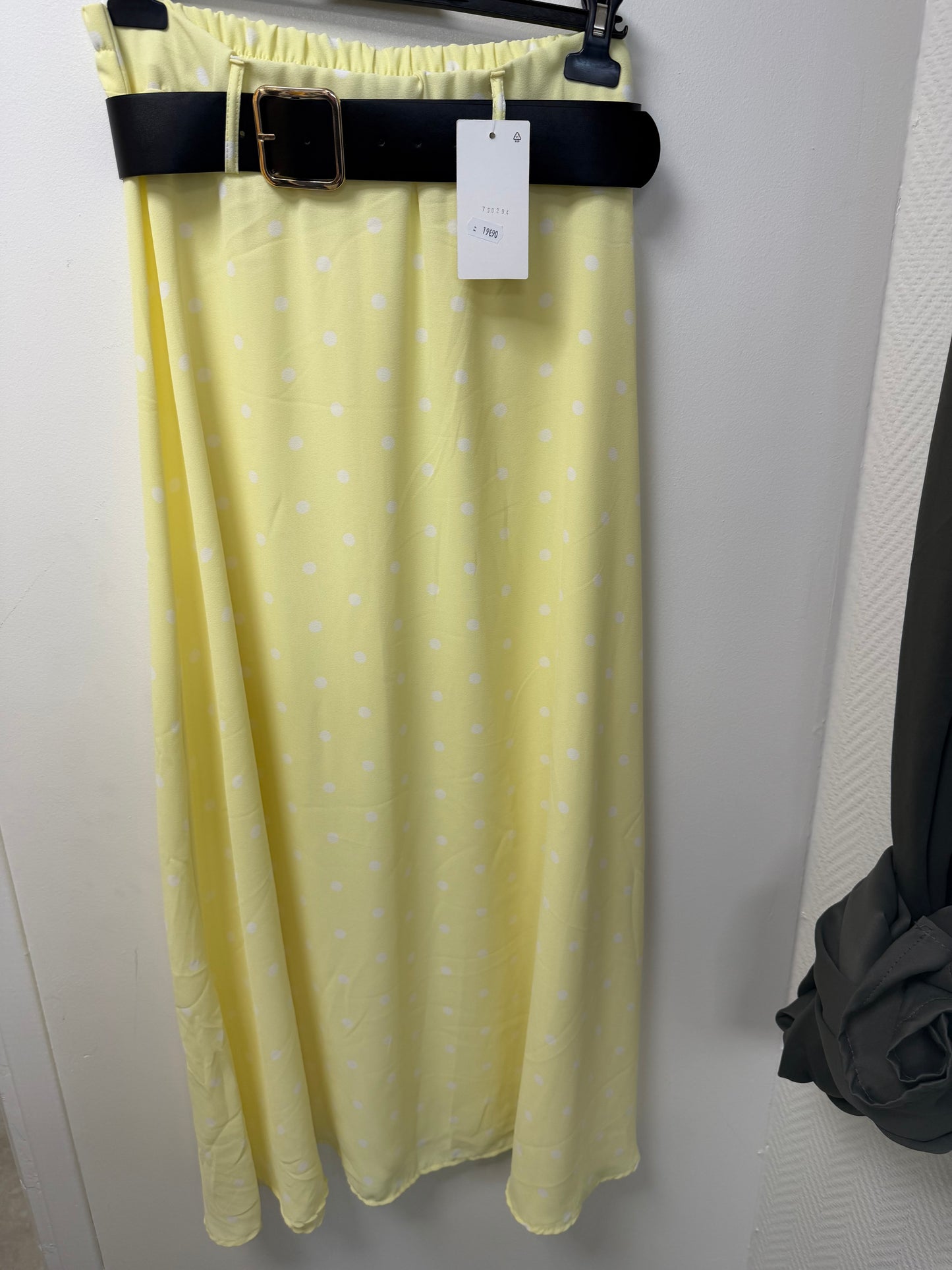 Jupe longue à pois et ceinture en similicuir – Miss Koko Paris 0294