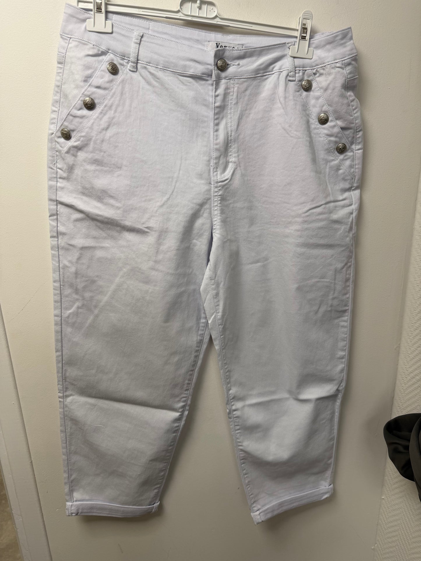 Jean Mom avec boutons décoratif W1028-1