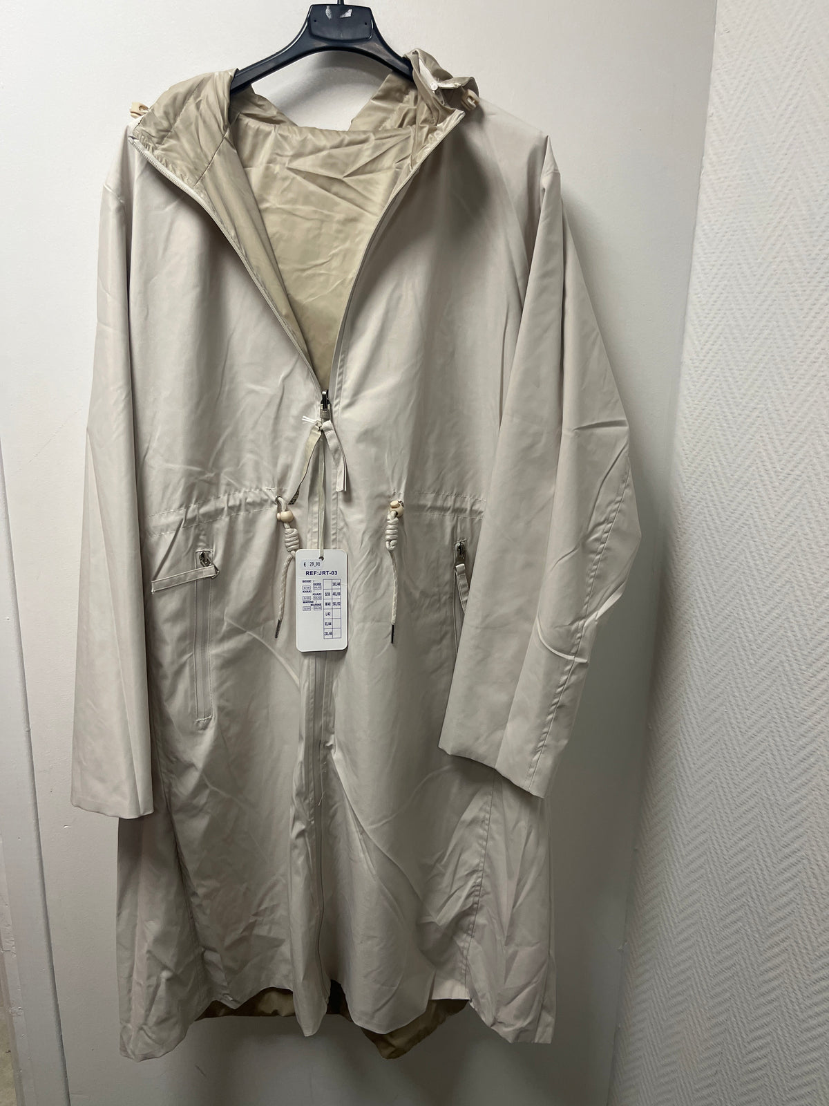T03 parka beige Réversible