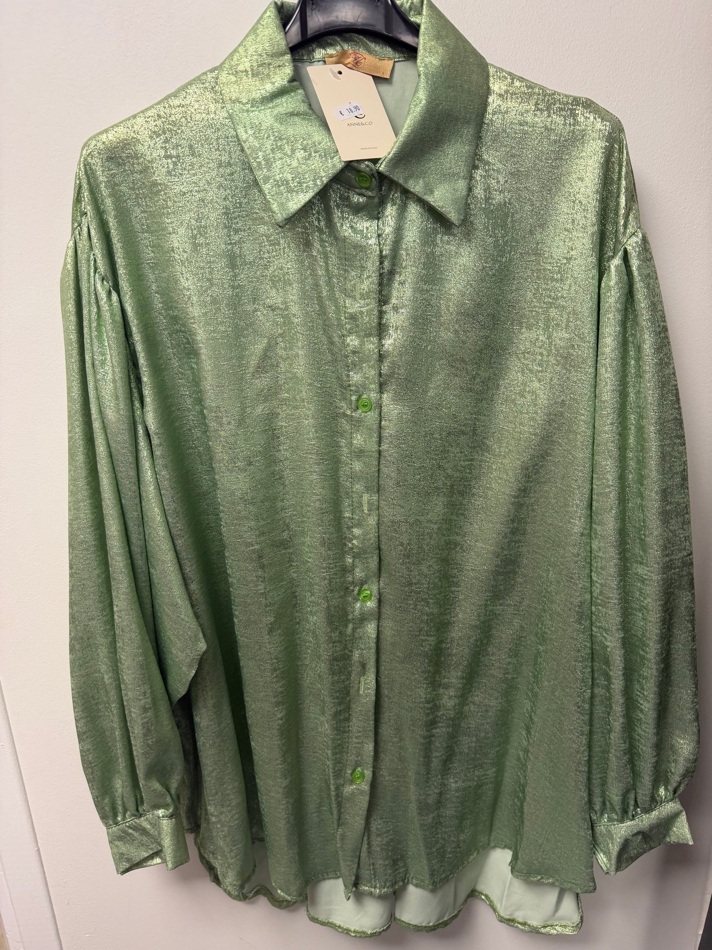 601 Chemise Fluide Satinée à Effet Métallisé