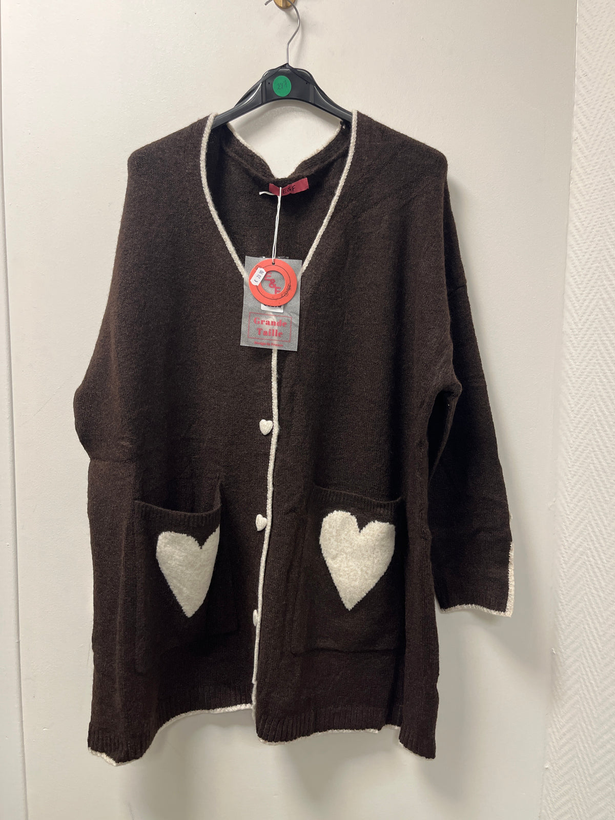6827 pull gilet cœur