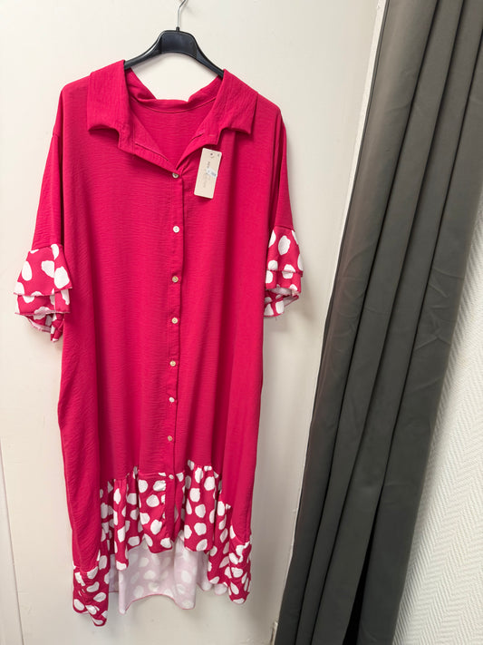 Robe chemise à pois avec 661729