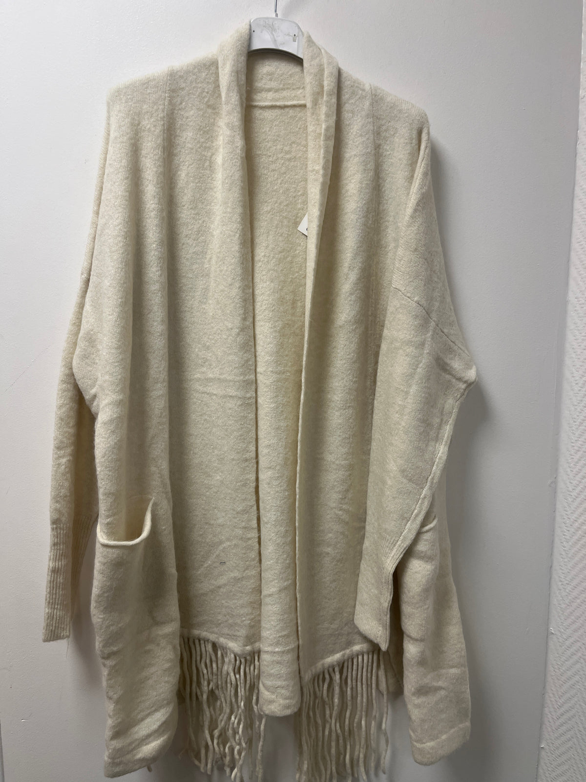 5015 gilet long à frange
