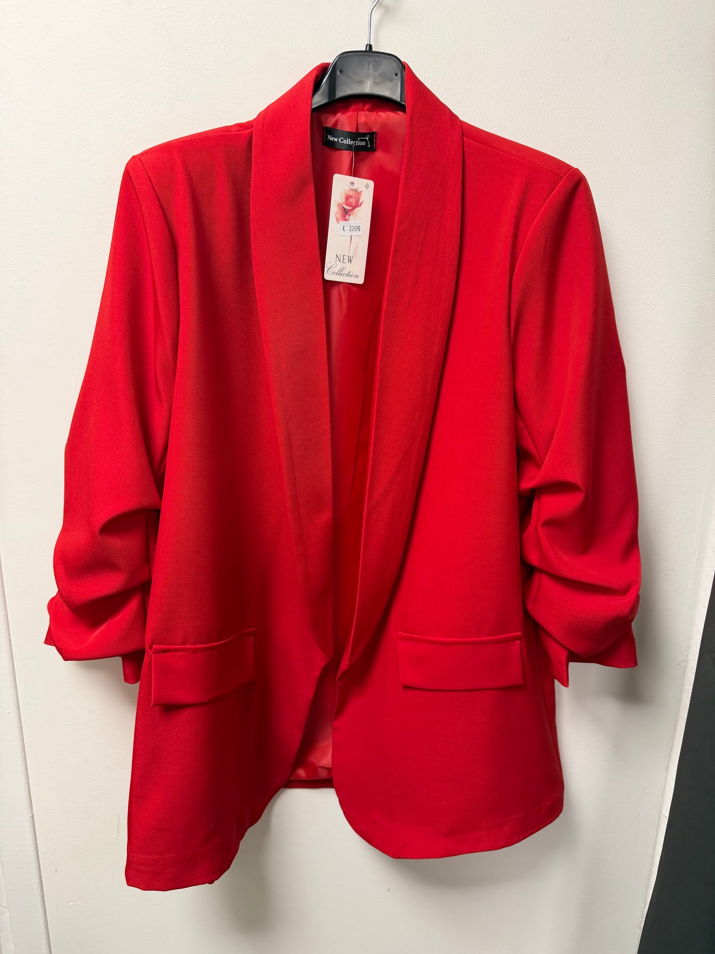 Veste Blazer Fluide à Manches Froncées 26002