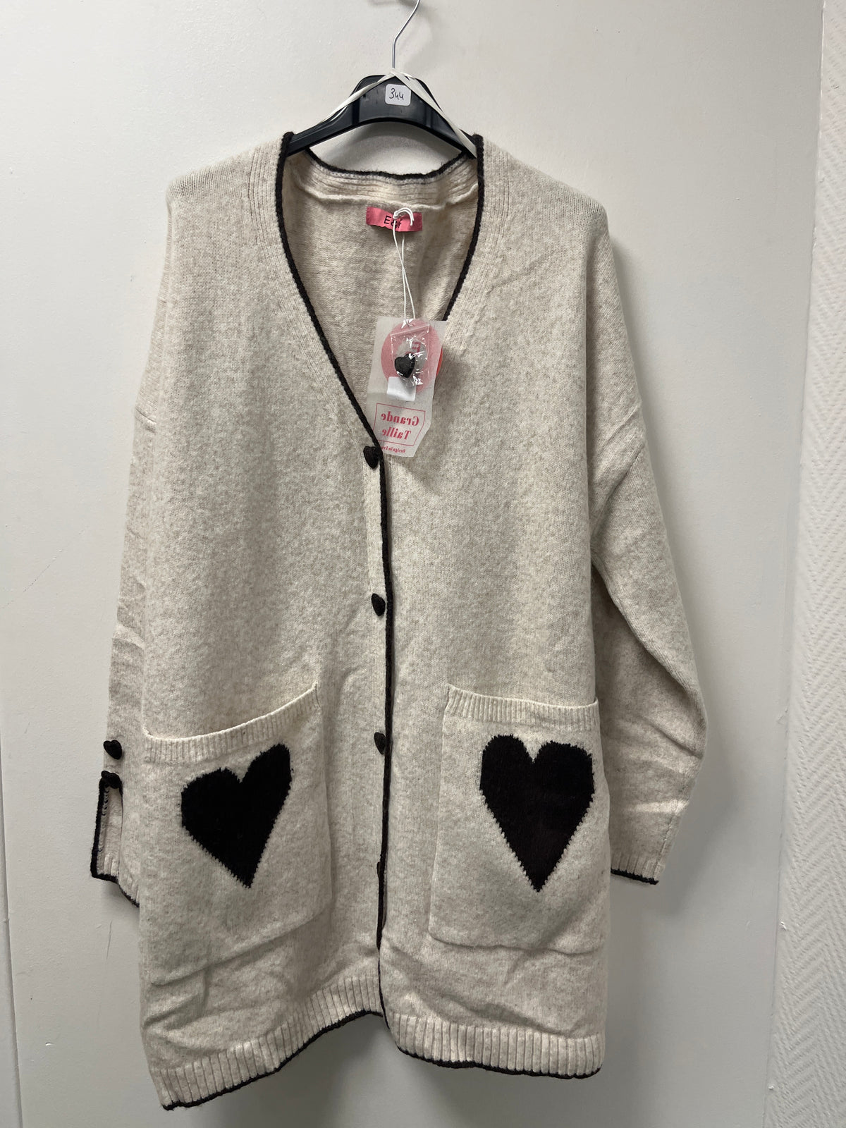 6827 pull gilet cœur