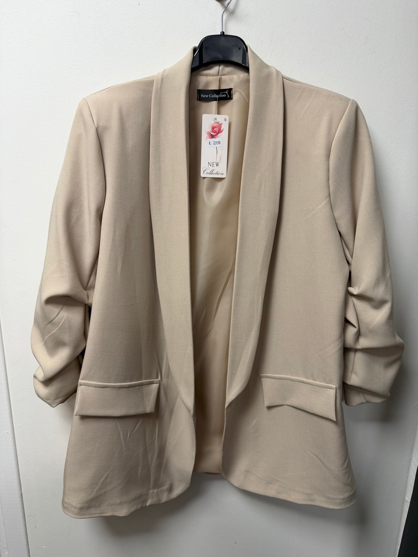Veste Blazer Fluide à Manches Froncées 26002