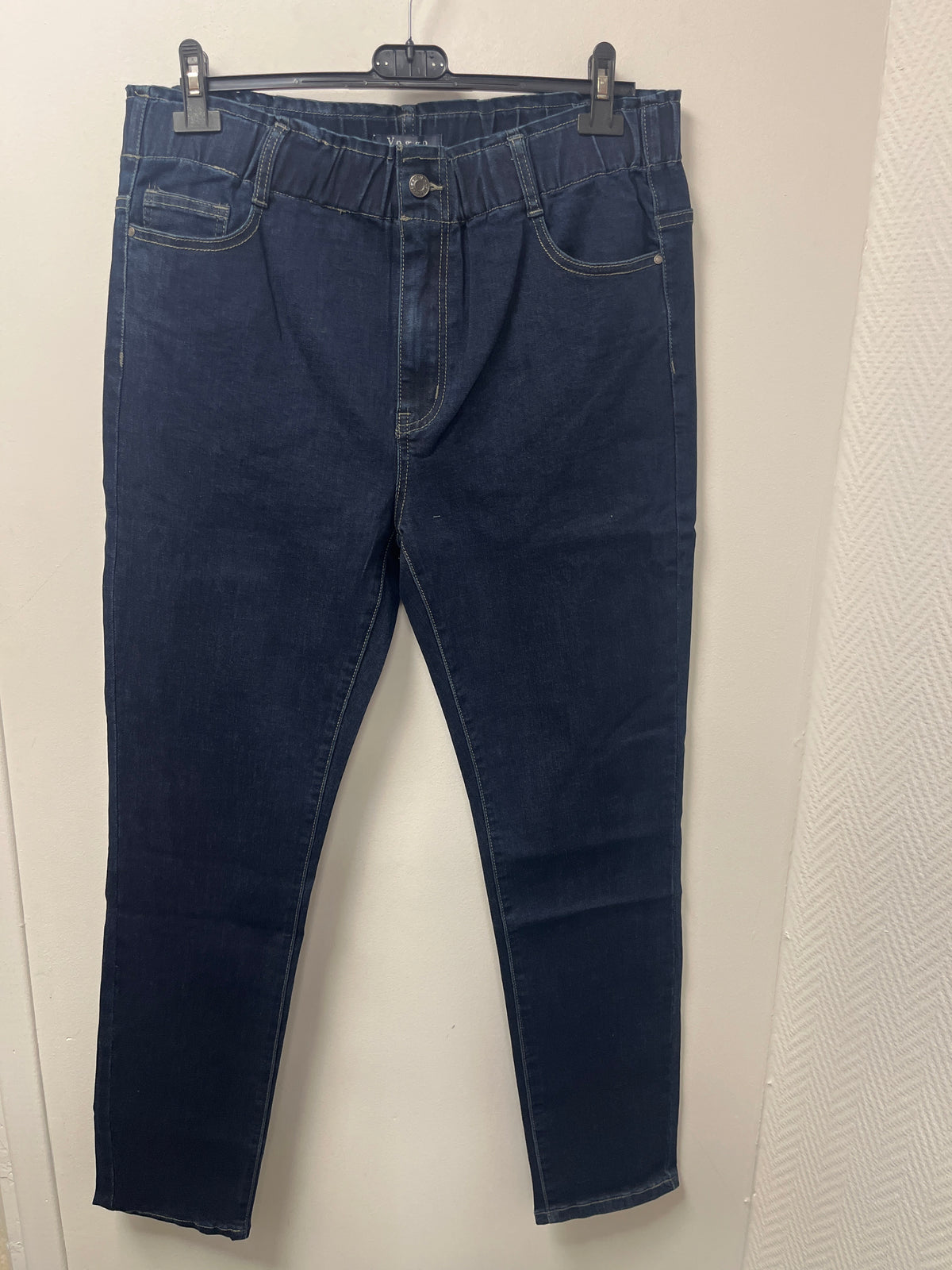 1095 jean élastique bleu marine✅