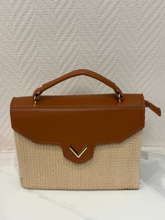 Sac à main bi-matière