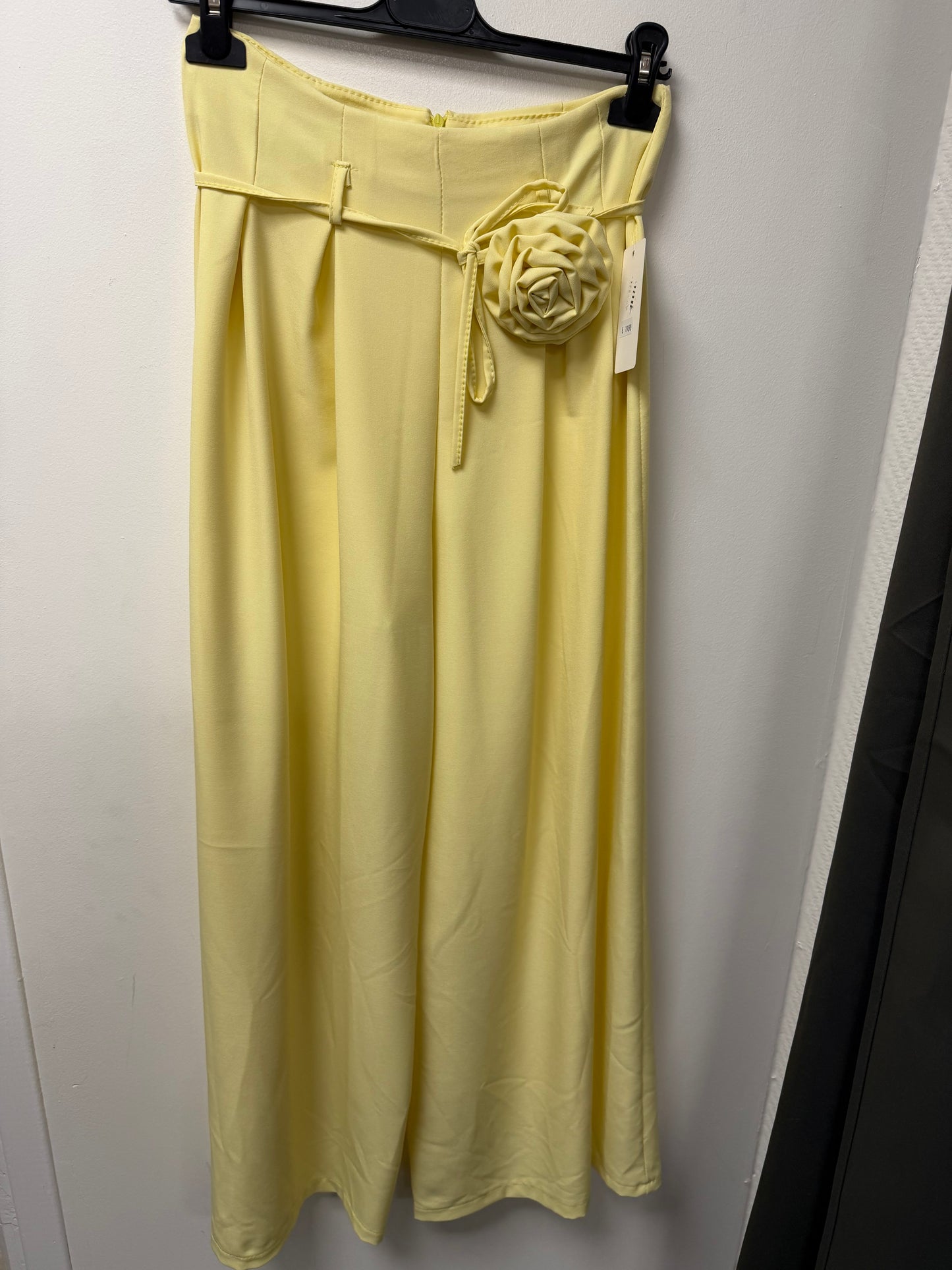 Pantalon Large Palazzo avec Ceinture Fleurie 26024