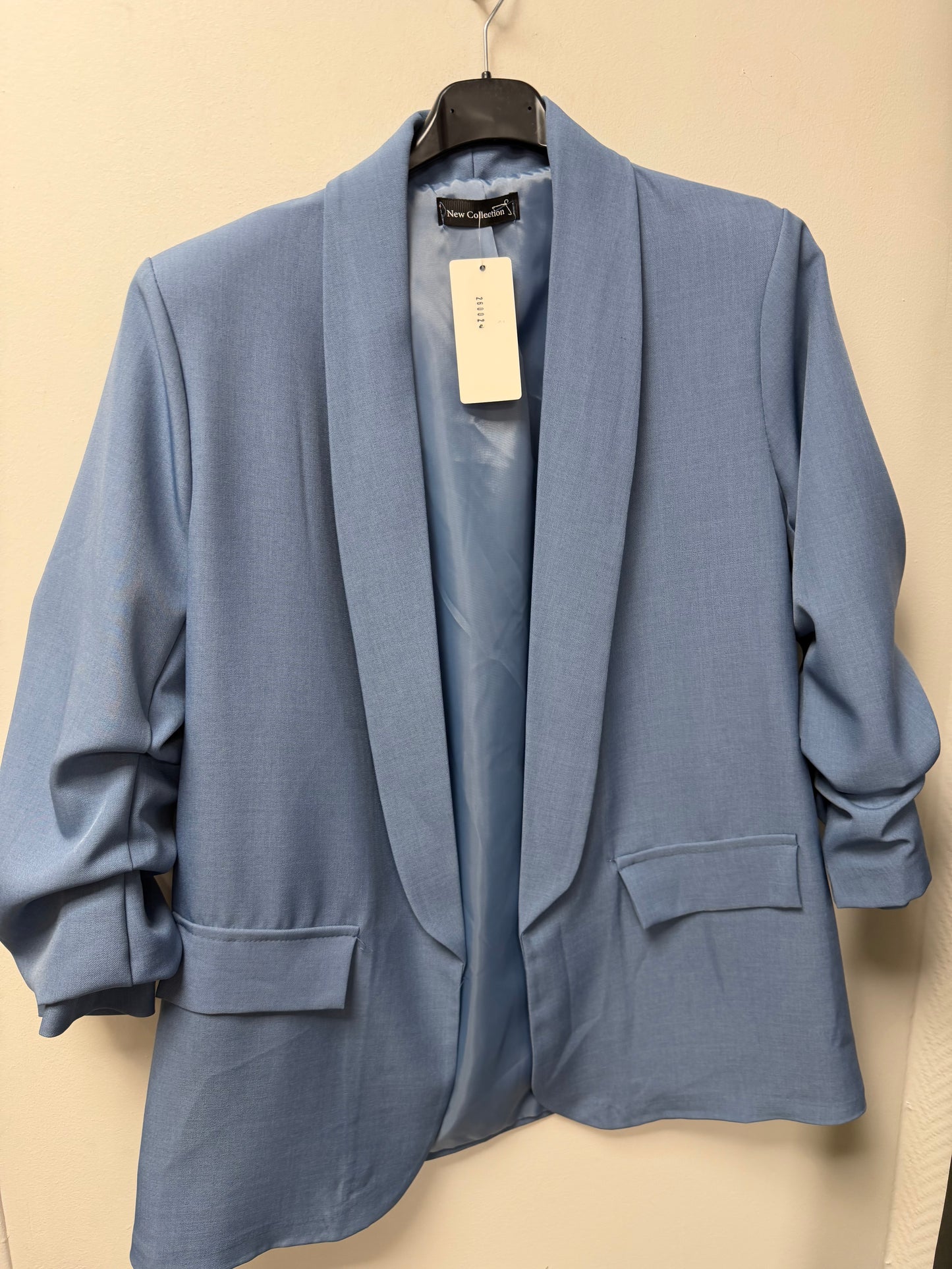 Veste Blazer Fluide à Manches Froncées 26002