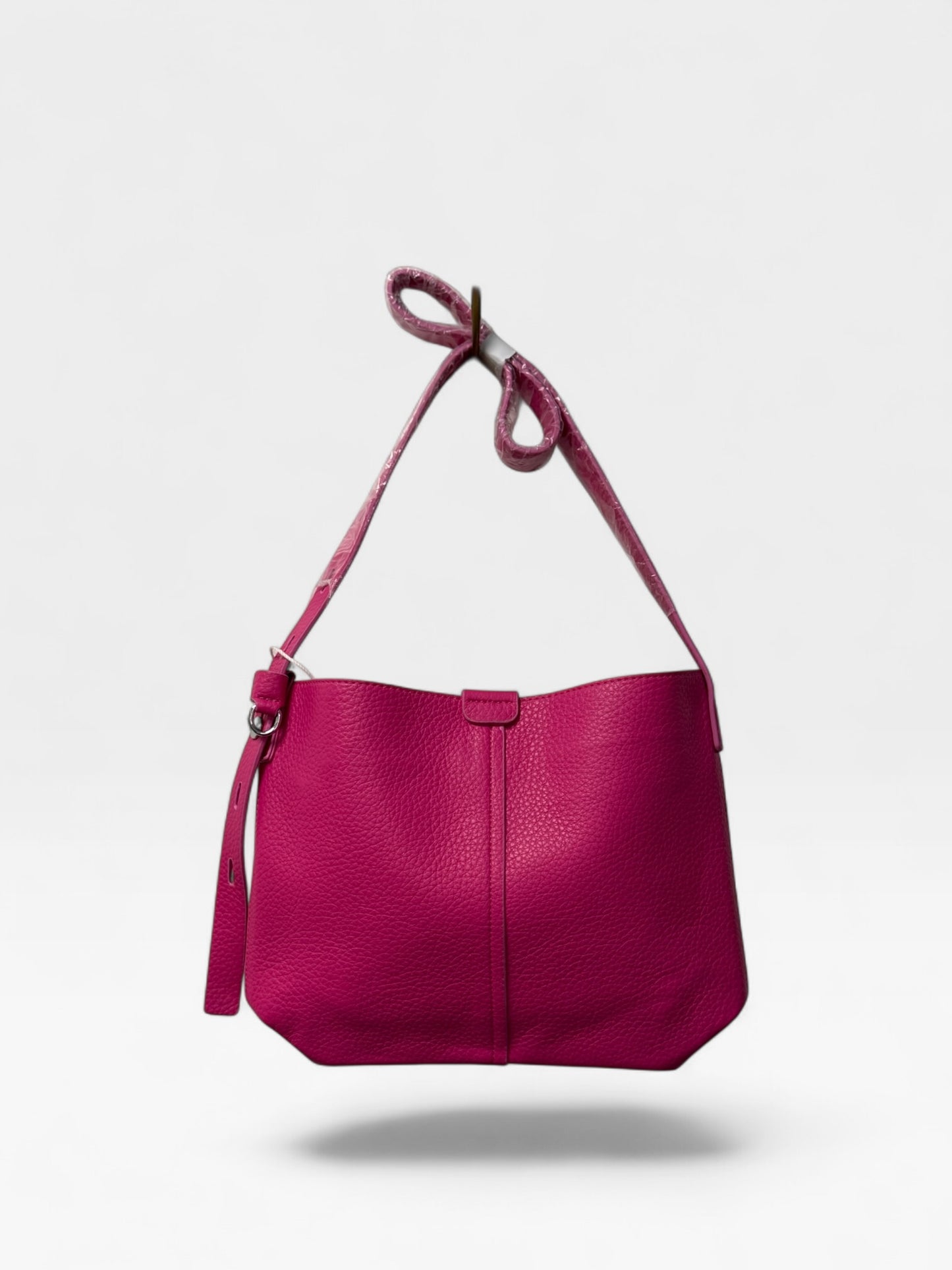Sac à main rose fuchsia effet grainé