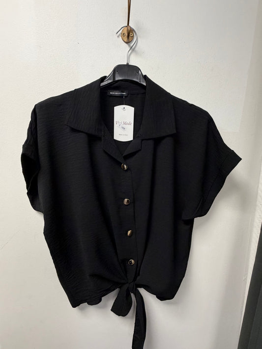 Chemise à Manches Courtes et Bas Noué 2592
