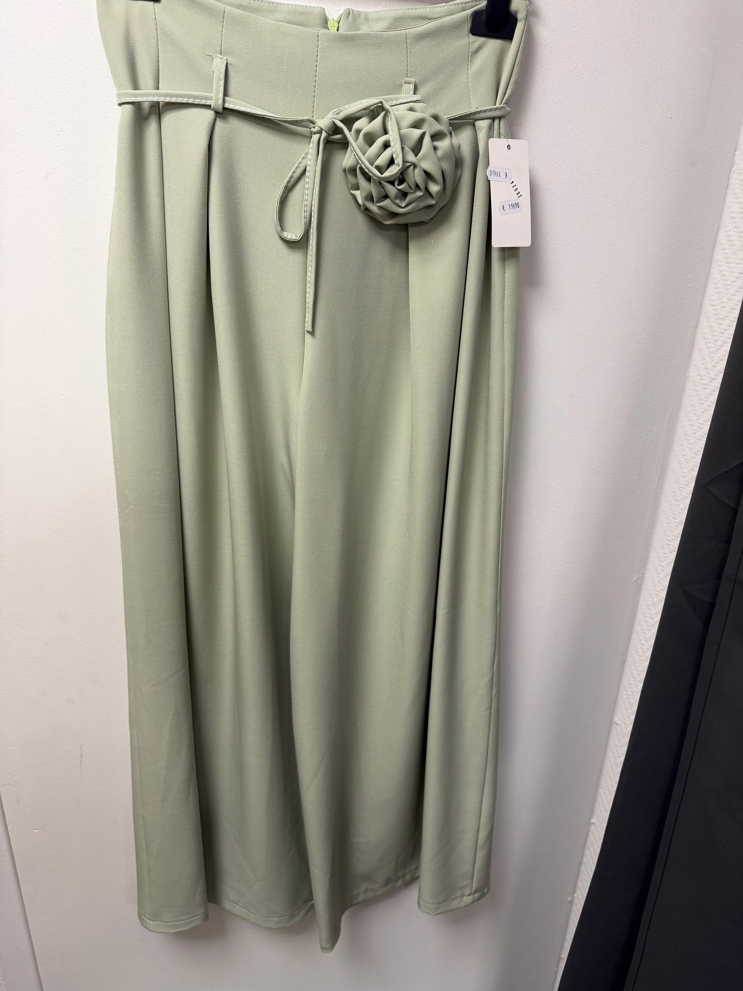 Pantalon Large Palazzo avec Ceinture Fleurie 26024