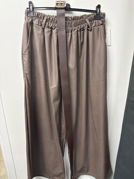 660961 pantalon palazzo simili-cuir