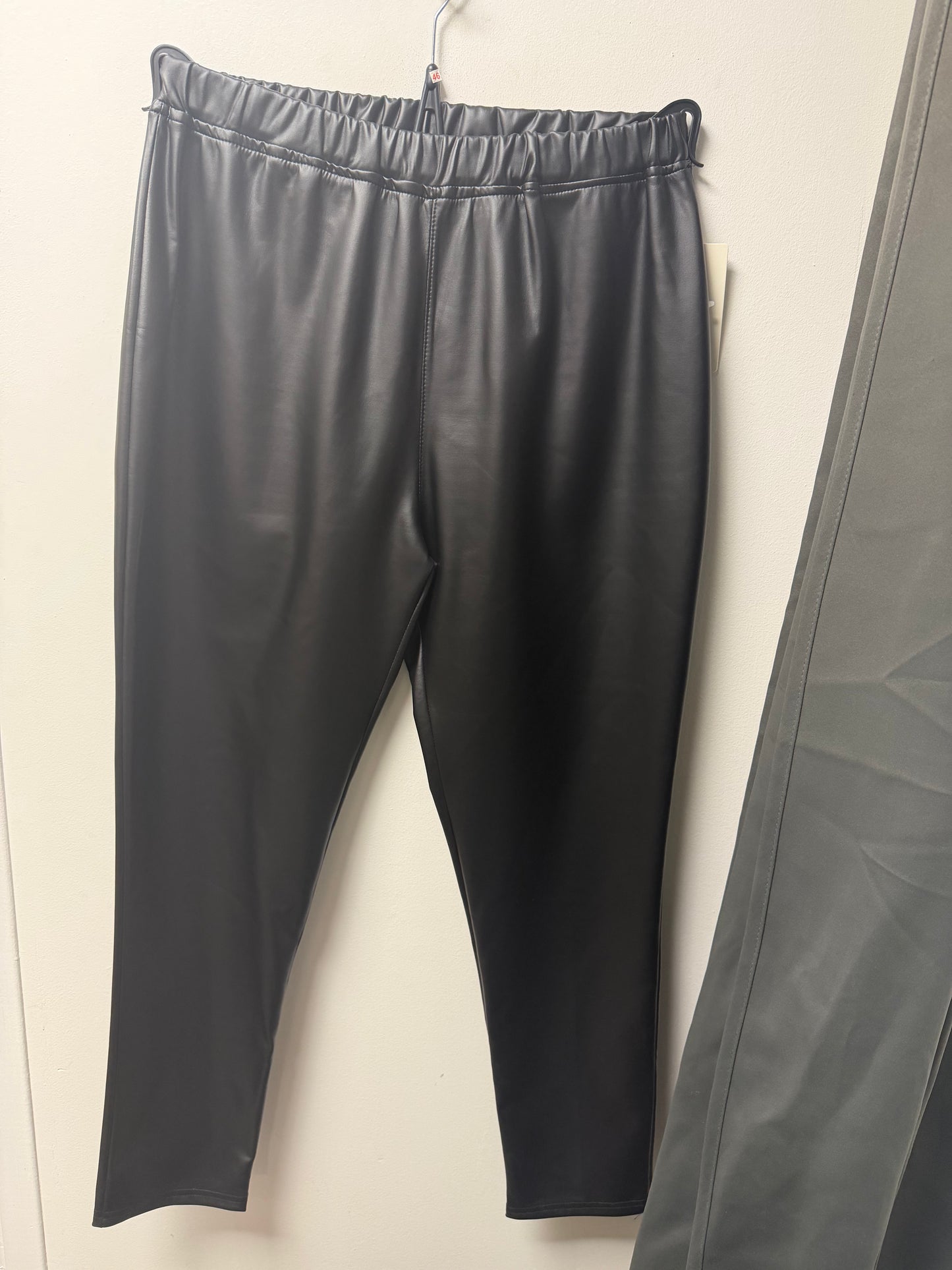 Legging Simili Cuir Noir