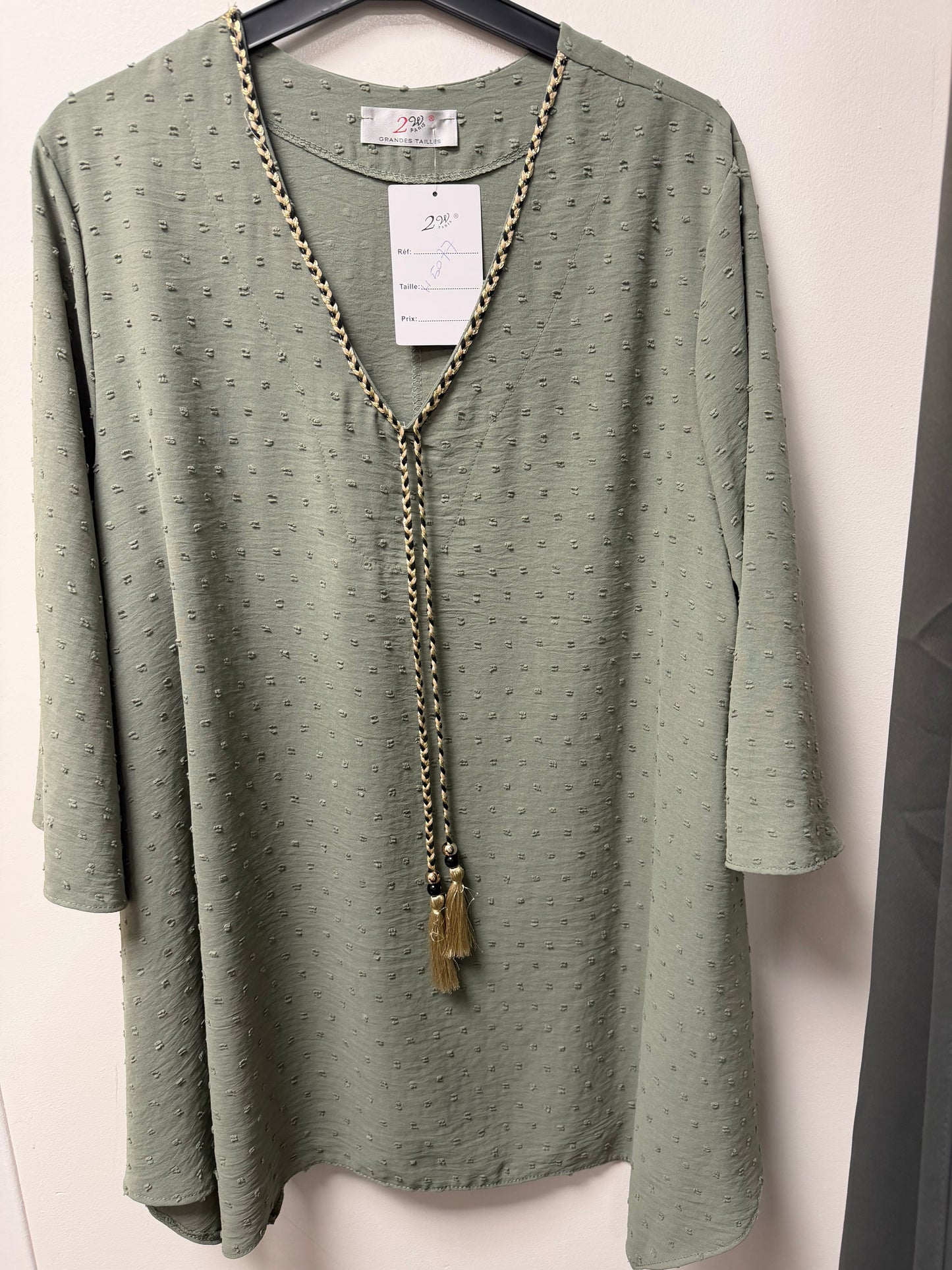 H5077 tunique, plumetis