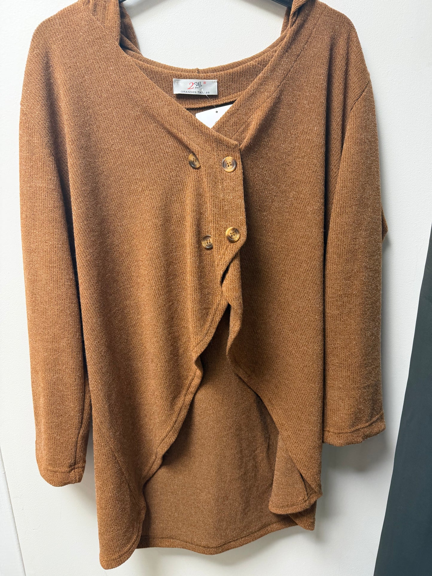 G1638 Gilet croisé à boutons dorés