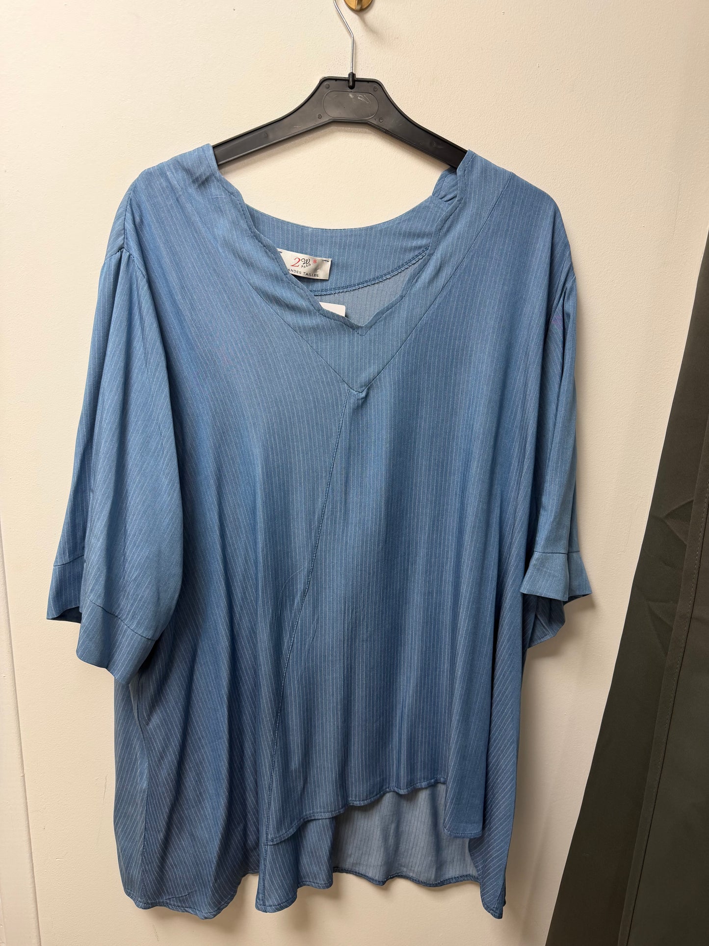 Blouse fluide bleu jean