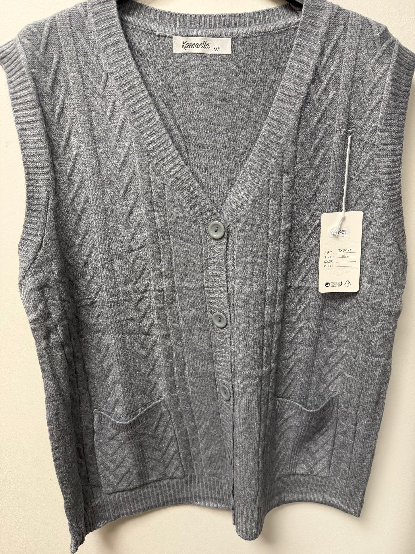 Gilet sans manches en maille torsadée - Style Rétro-Chic