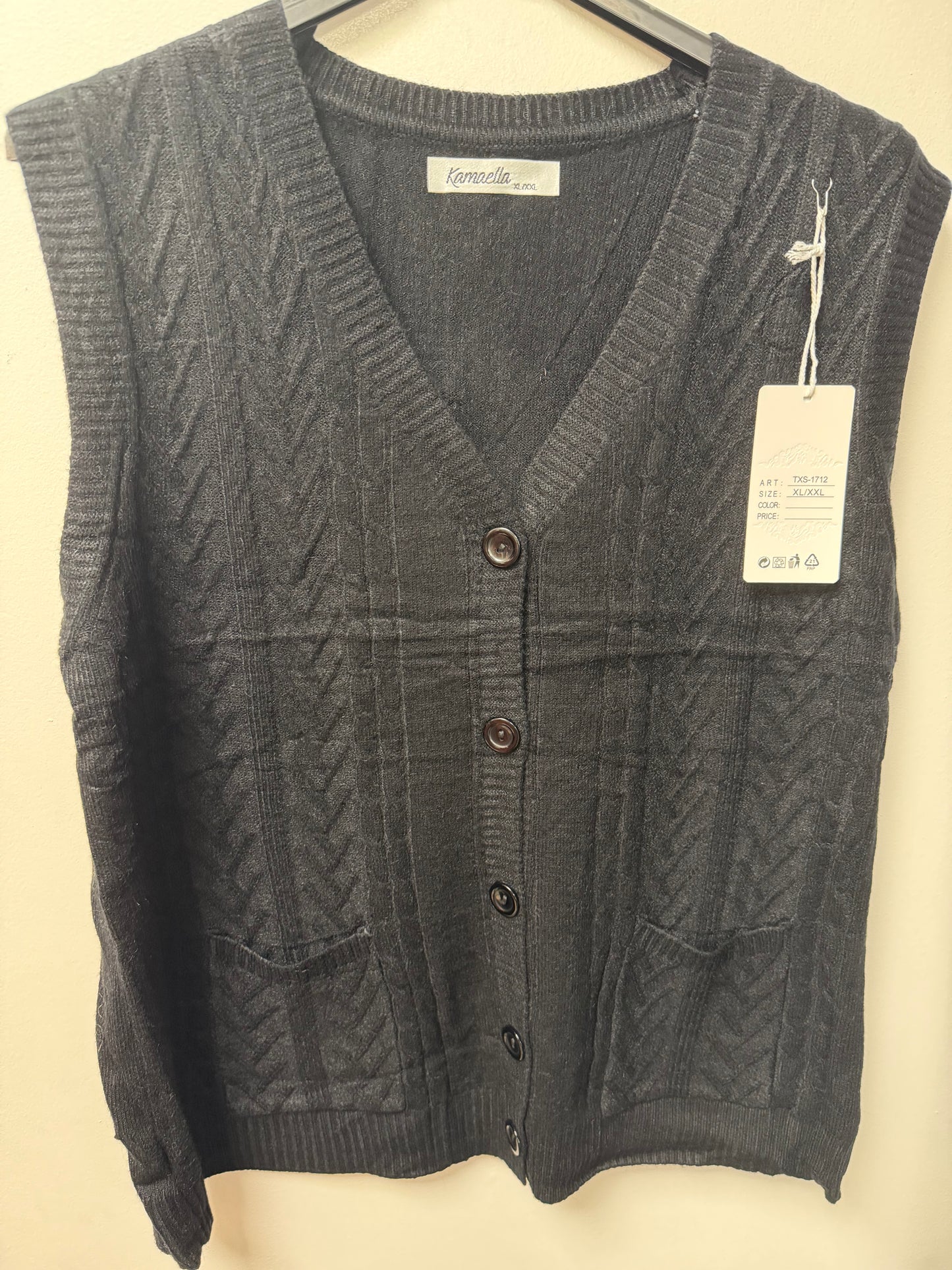 Gilet sans manches en maille torsadée - Style Rétro-Chic