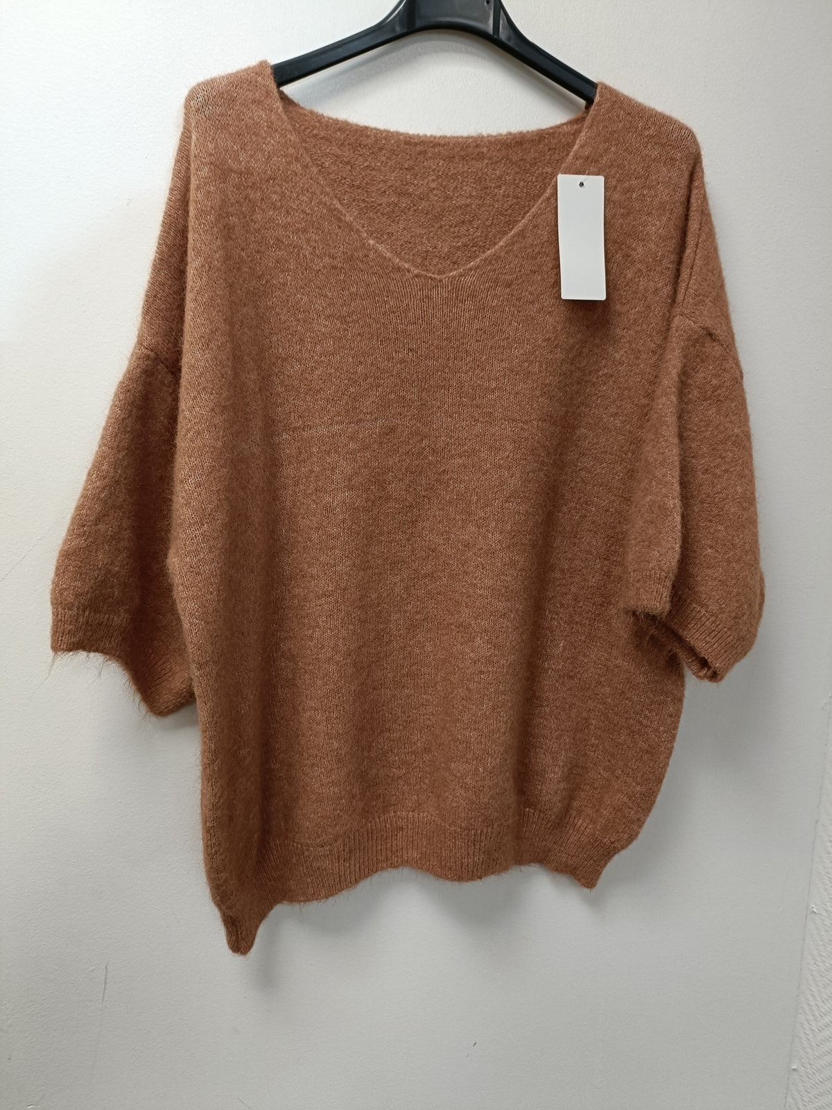 Pull laine demi manche
