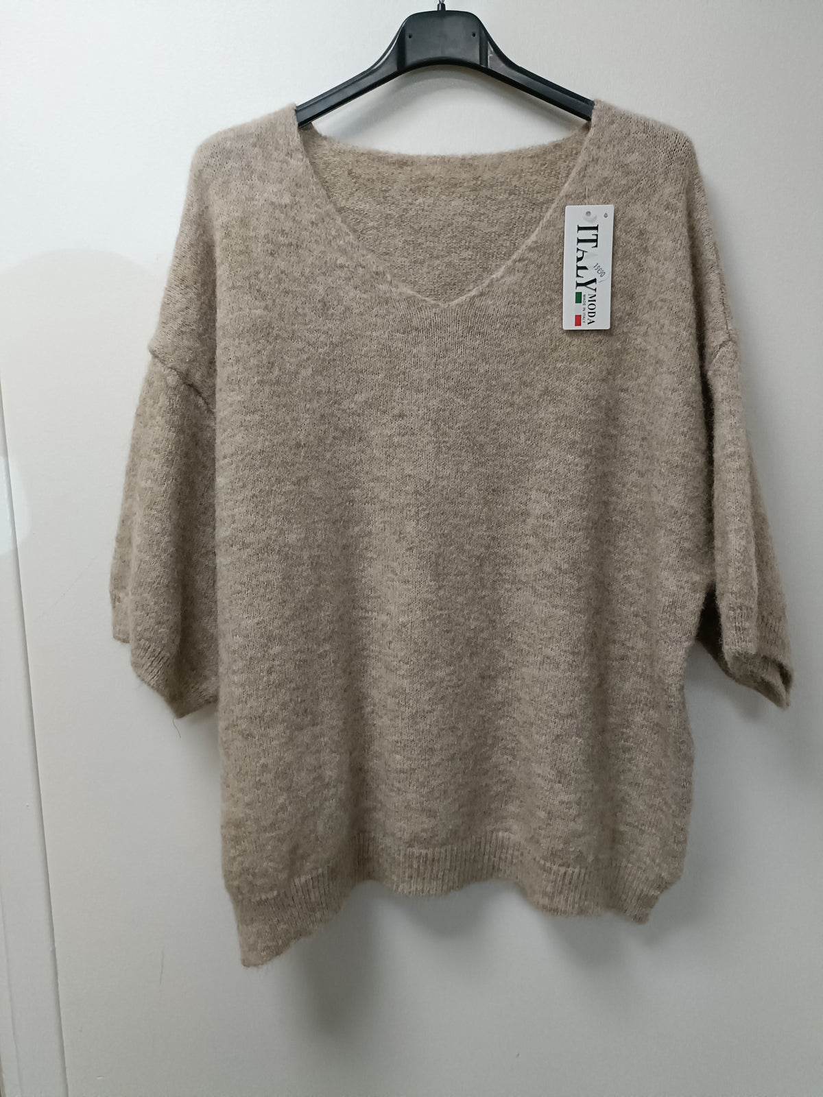 Pull laine demi manche